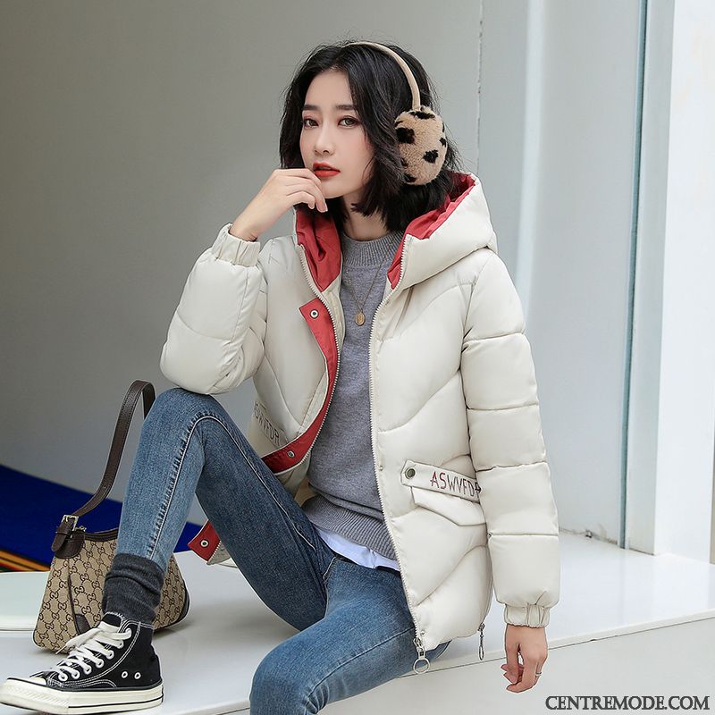 Veste En Coton Femme Vêtements Matelassé Anti-saison Manteau Court Matelassée Hiver Blanc