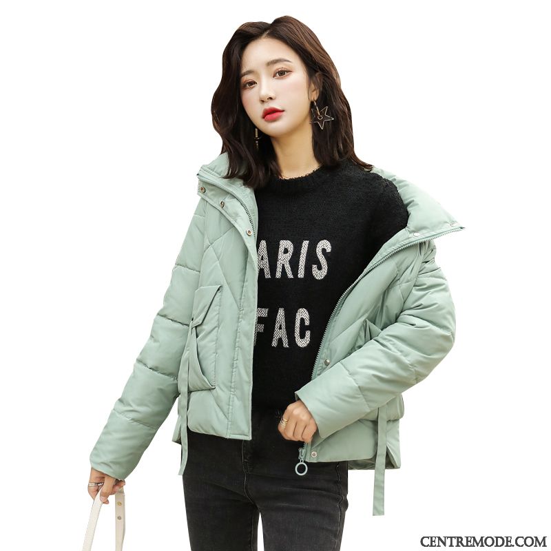 Veste En Coton Femme Épaissir Manteau Vêtements Matelassé Baggy Hiver Anti-saison Vert