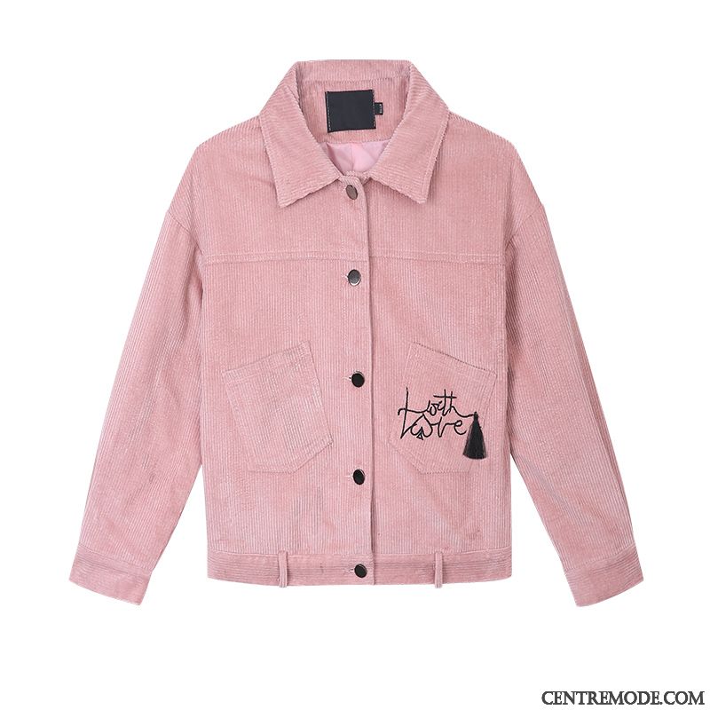 Vestes Femme Printemps Manteau Cargo Une Veste Chemisier L'automne Rose